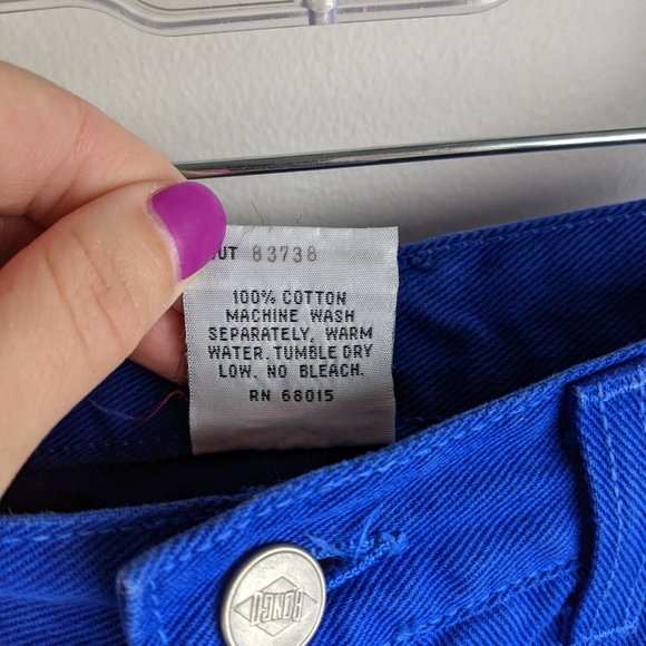 Vintage 90s Bongo Blue High Rise Jean Shorts - Picture 10 of 11